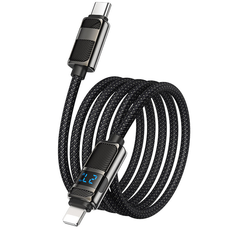 Дата кабель Hoco U137 Line with display Type-C to Lightning 27W (1.2m) - Зображення 5