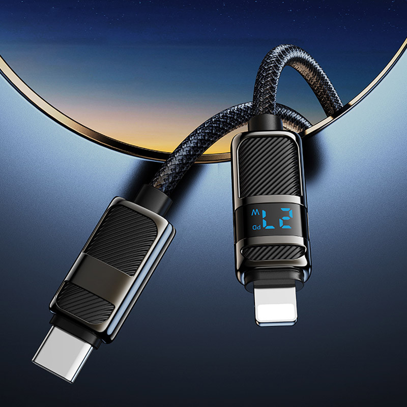Дата кабель Hoco U137 Line with display Type-C to Lightning 27W (1.2m) - Зображення 6