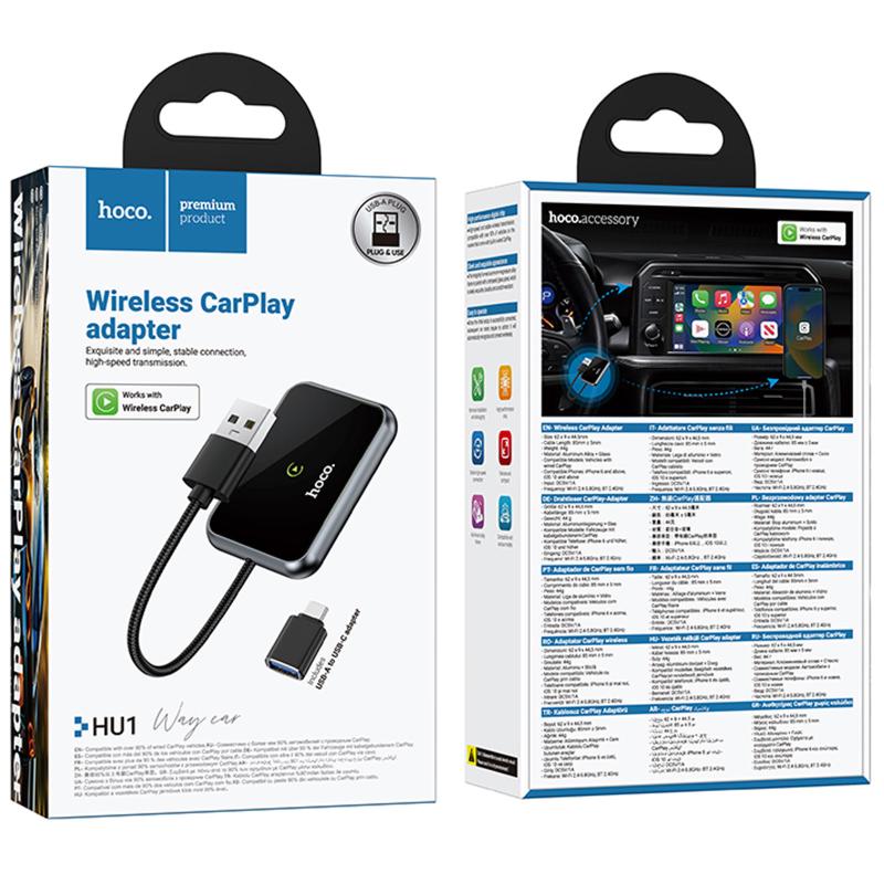 Адаптер Hoco HU1 Way car wireless CarPlay - Зображення 2