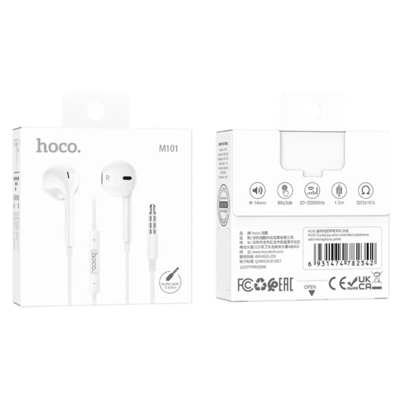 Стерео навушники Hoco M101 (3.5mm/1.2m) - Зображення 4