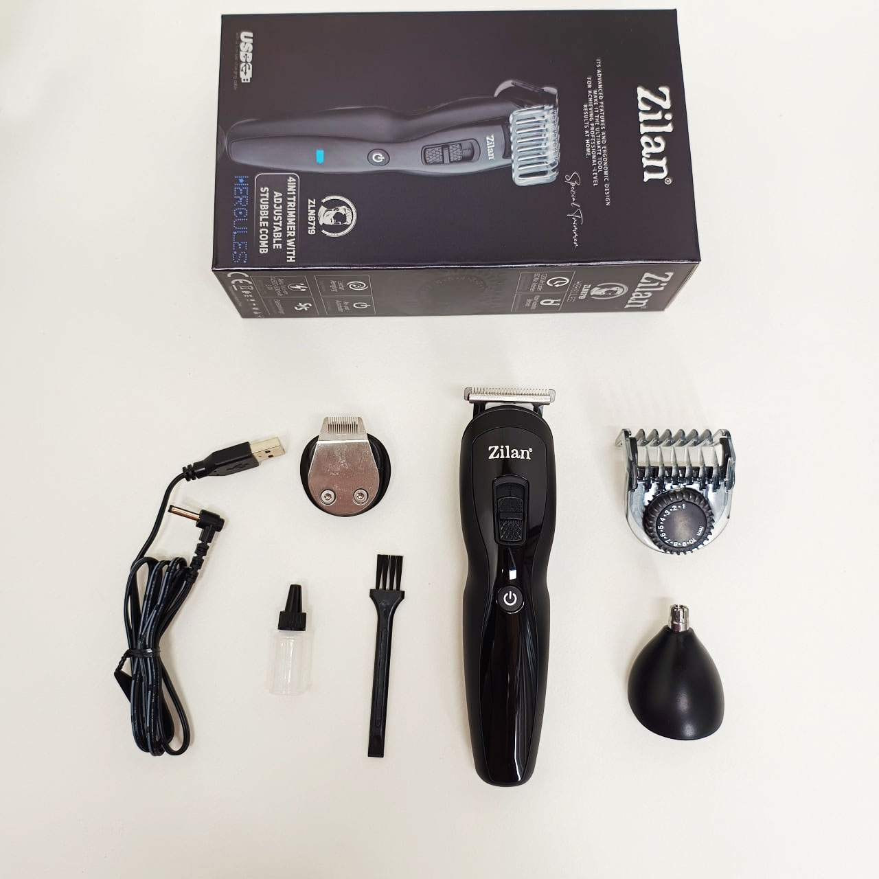 Тример для бороди та вух Zilan ZLN8719 4в1 - Зображення 3