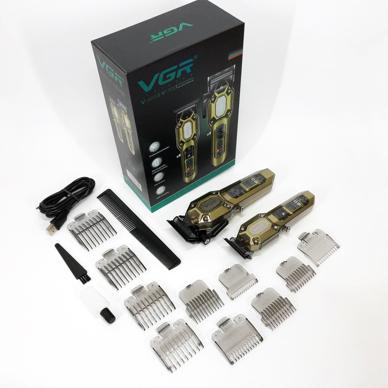 Комплект для стрижки волосся 2в1 VGR V-600 V-900 золотий - Зображення 5
