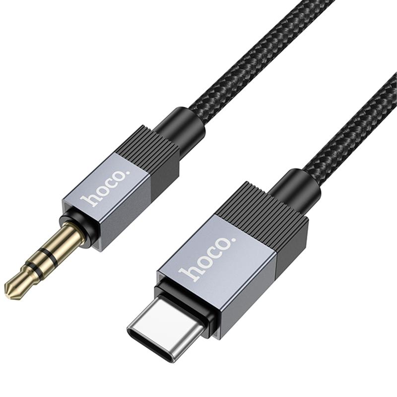 Аудіо кабель Aux Hoco UPA32B Clever digital (Type-C to AUX 3.5mm) (1m) - Зображення 2