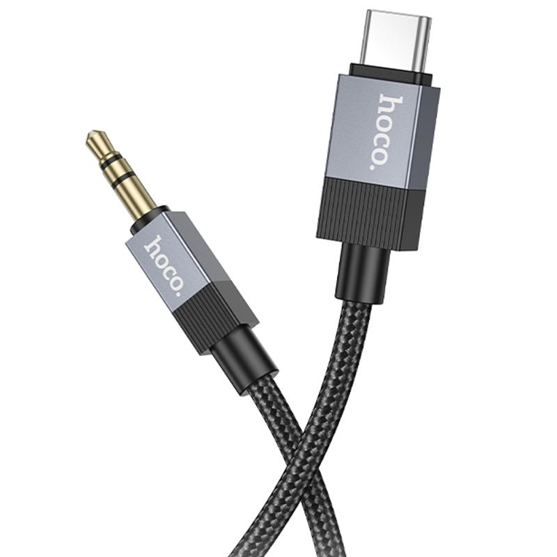 Аудіо кабель Aux Hoco UPA32B Clever digital (Type-C to AUX 3.5mm) (1m) - Зображення 3