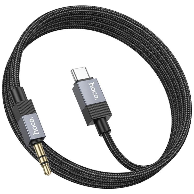 Аудіо кабель Aux Hoco UPA32B Clever digital (Type-C to AUX 3.5mm) (1m) - Зображення 4