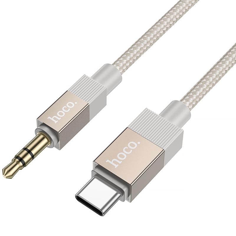 Аудіо кабель Aux Hoco UPA32B Clever digital (Type-C to AUX 3.5mm) (1m) - Зображення 3