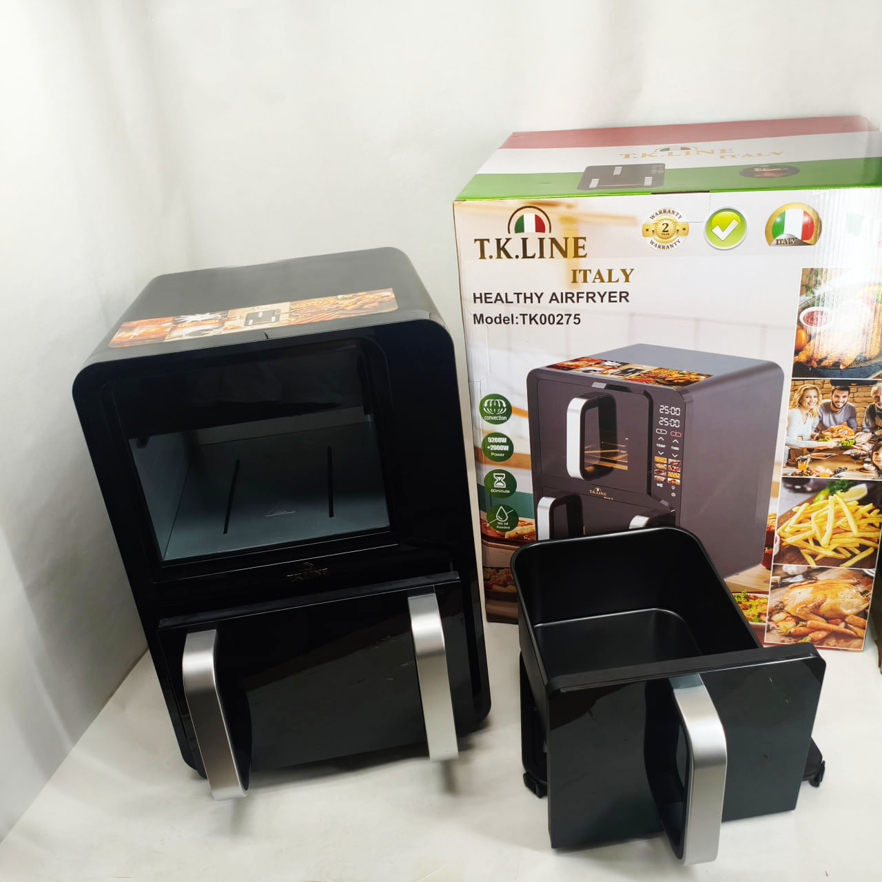 Двокамерна аерофритюрниця T.K.Line TK00275 12 л + 6 л 5200 Вт + 2000 Вт - Зображення 5