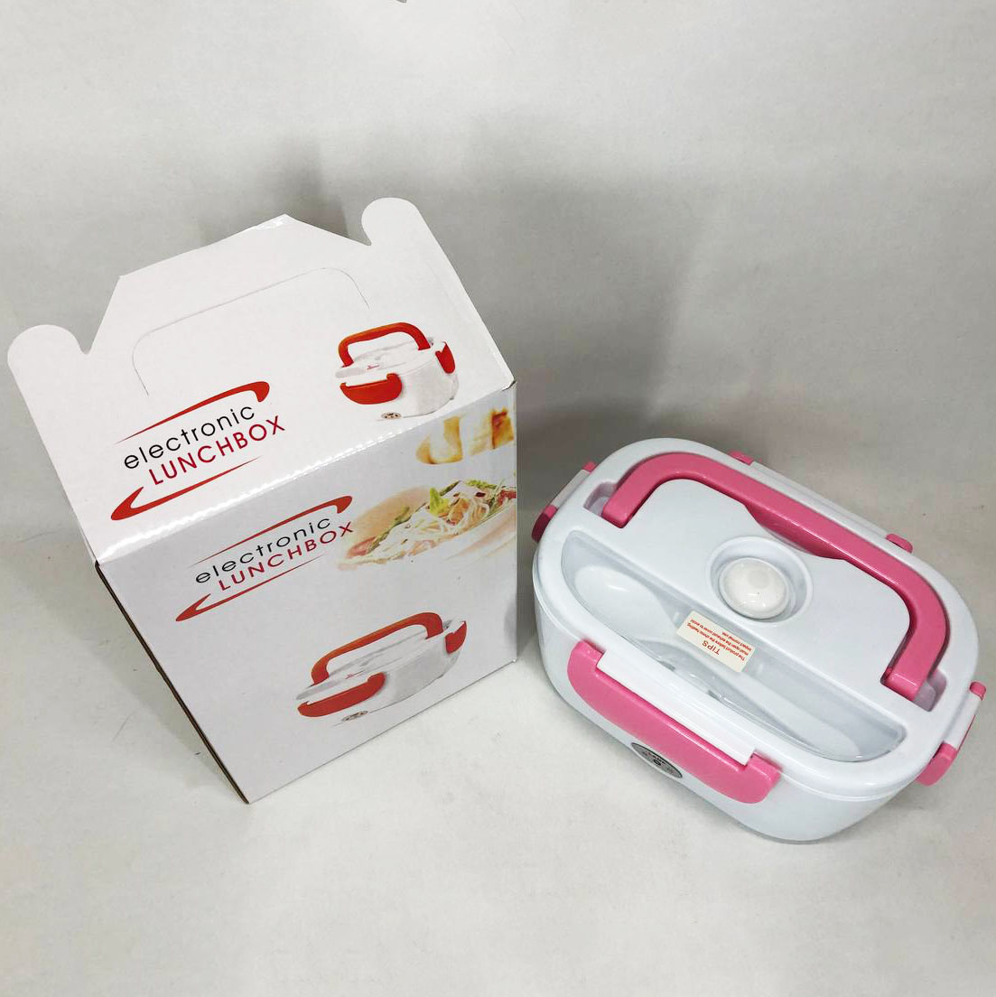 Електричний ланч-бокс Lunch Heater 220 V Pro з підігрівом рожевого кольору - Зображення 5