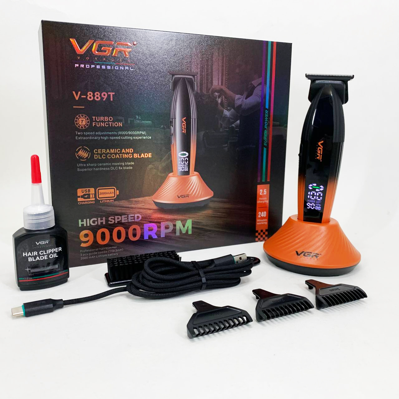 Машинка для стрижки VGR V-889T 9000 об/хв - Зображення 3