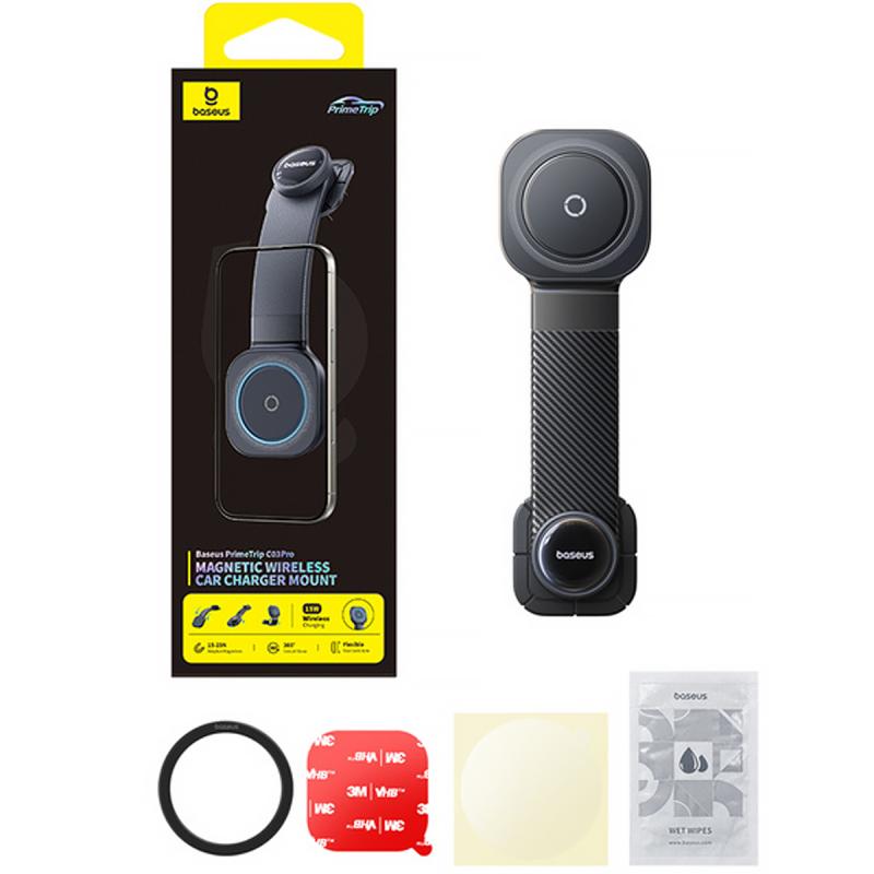 Автотримач з БЗП Baseus PrimeTrip C03 Pro Magnetic Wireless Charging (C0013A) - Зображення 3
