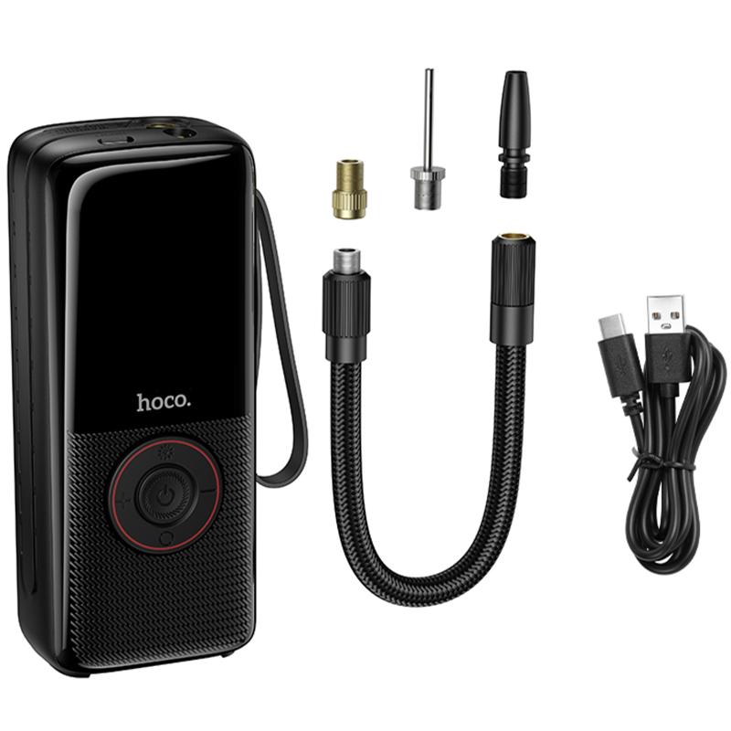 Автомобільний насос Hoco ZP18 Enlighten smart air pump - Зображення 3