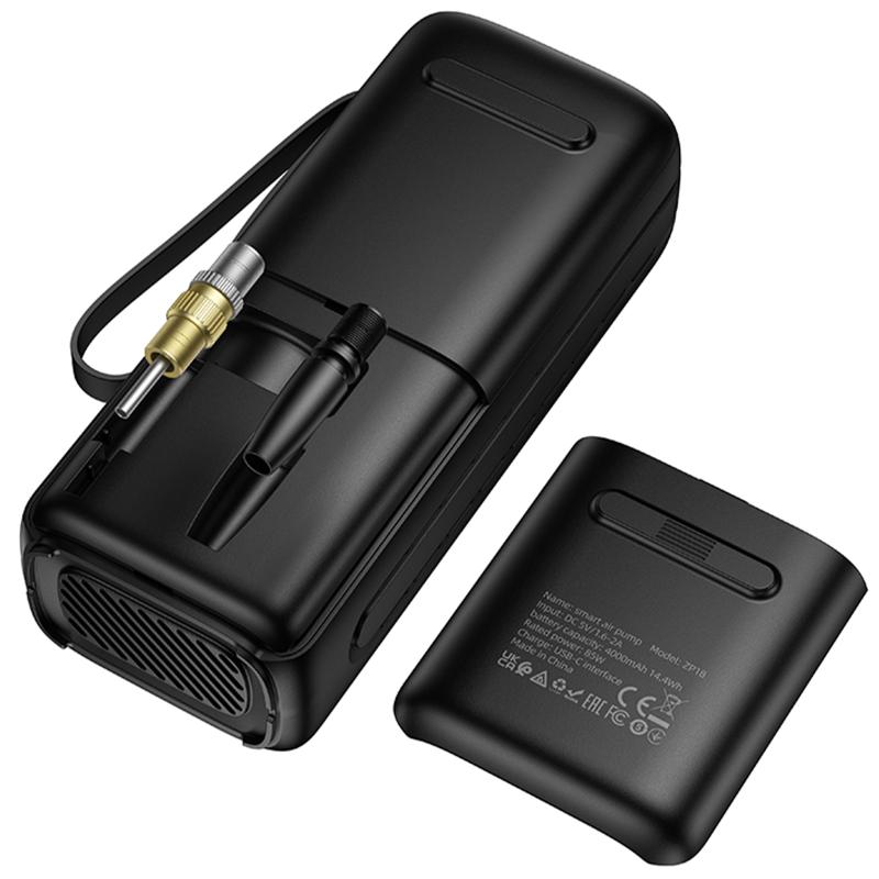 Автомобільний насос Hoco ZP18 Enlighten smart air pump - Зображення 4