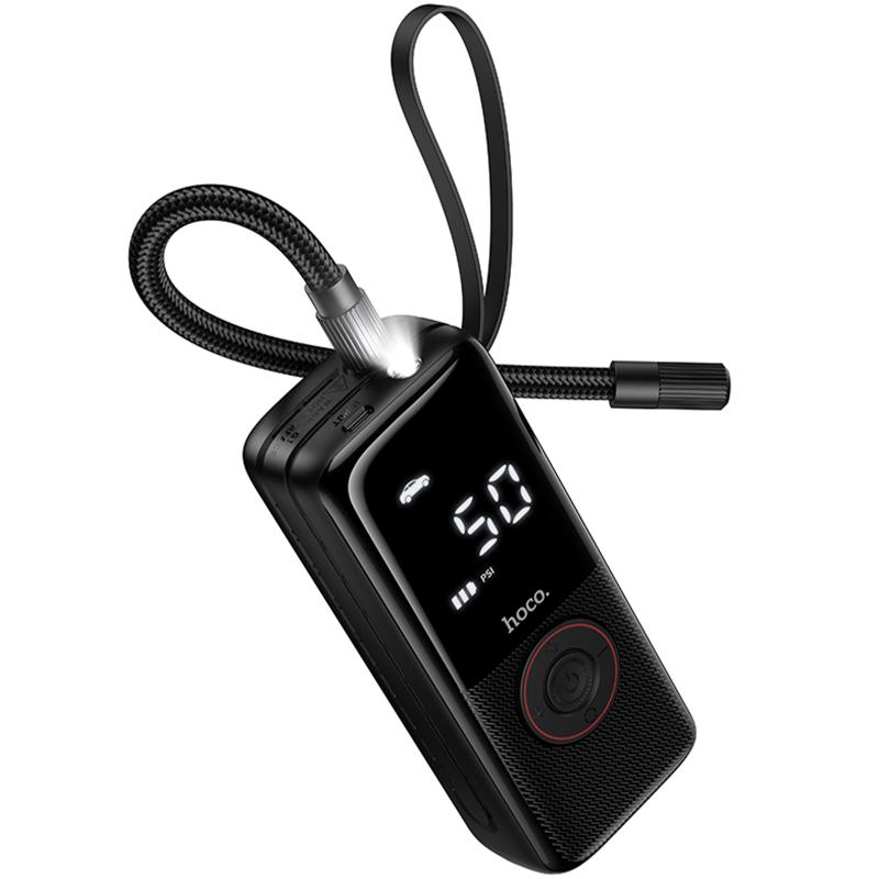Автомобільний насос Hoco ZP18 Enlighten smart air pump - Зображення 6