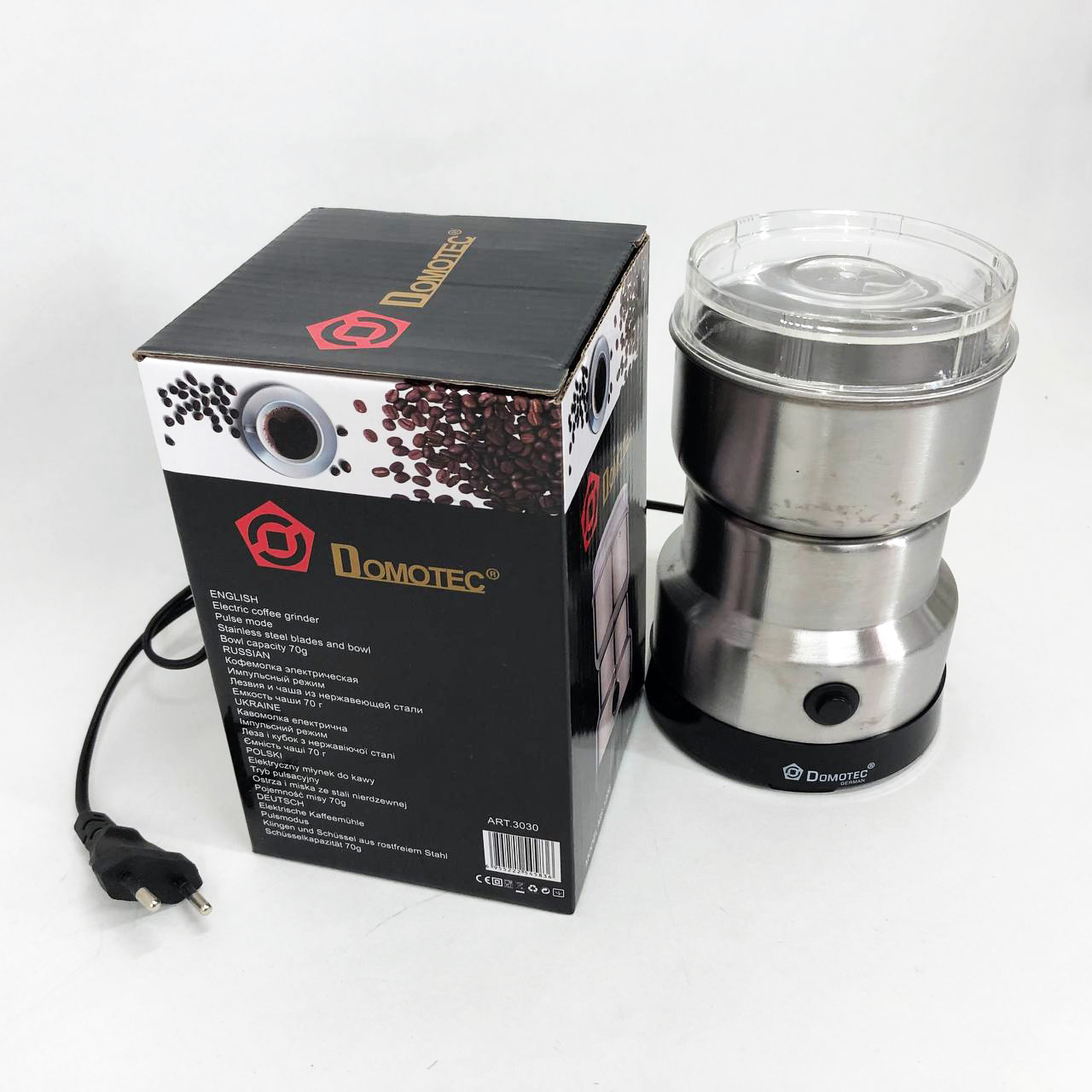 Кавомолка DOMOTEC MS-1206 150 Вт 70 г роторна для турки - Зображення 15