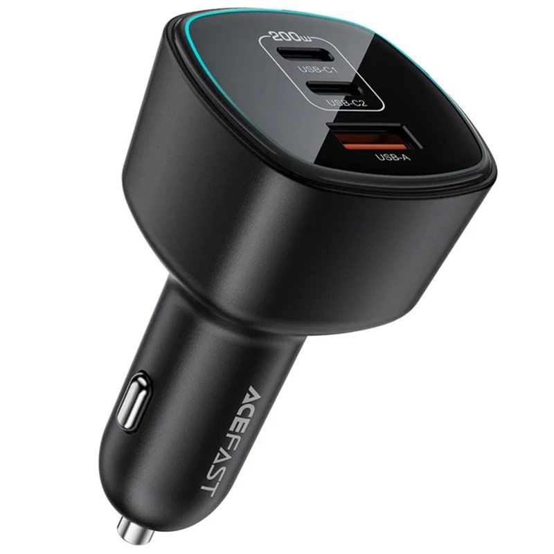 Автомобільний зарядний пристрій Acefast B18 PD100W+QC3.0 total 200W (1USB-A/2C) - Зображення 2