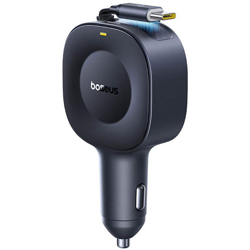 Автомобільний зарядний пристрій Baseus PrimeTrip VR2 45W with retractable cable (2USB-C) (C02069) - Зображення 4