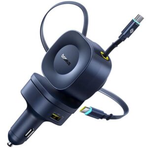 Автомобільний зарядний пристрій Baseus PrimeTrip VR2 Max PD100W+QC3.0 with retractable cable (1USB-A/3C) (C02066)