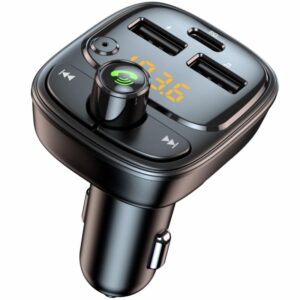 Автомобільний зарядний пристрій FM модулятор Amaya ACC-T02 PD30W (2USB-A/1C)