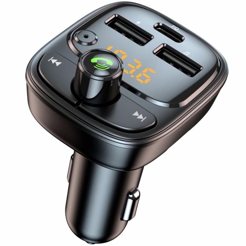 Автомобільний зарядний пристрій FM модулятор Amaya ACC-T02 PD30W (2USB-A/1C)