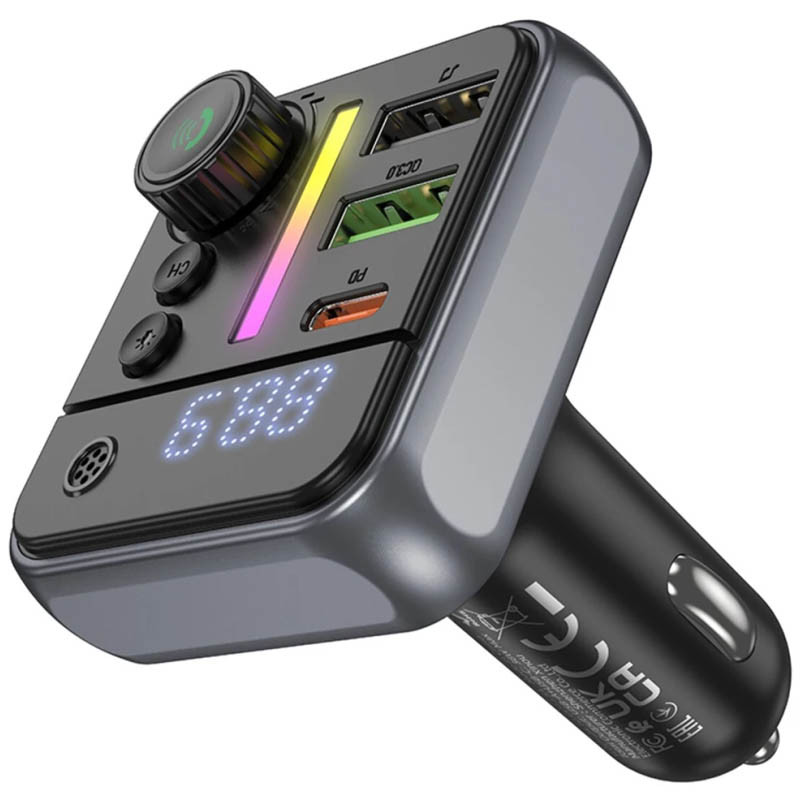 Автомобільний зарядний пристрій FM модулятор Borofone BC50 Ascenso PD20W+QC3.0 total 38W (2USB-A/1C) - Зображення 7
