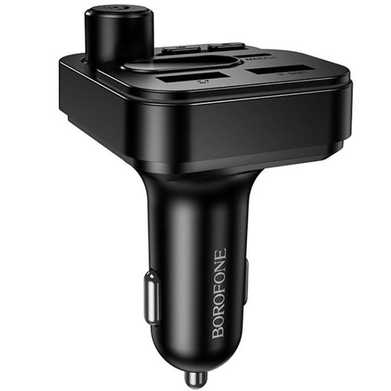 Автомобільний зарядний пристрій FM модулятор Borofone BC61 Ocean PD30W+QC3.0 total 45W (2USB-A/1C) - Зображення 4