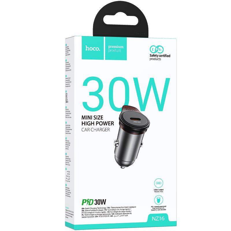 Автомобільний зарядний пристрій Hoco NZ16 Rigorous PD30W (1USB-C) - Зображення 2