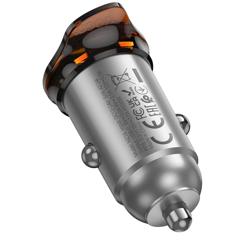 Автомобільний зарядний пристрій Hoco NZ16 Rigorous PD30W (1USB-C) - Зображення 3