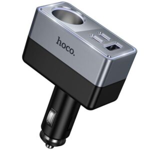 Автомобільний зарядний пристрій Hoco Z65A Smart cigarette lighter PD45W (1USB-A/2C)