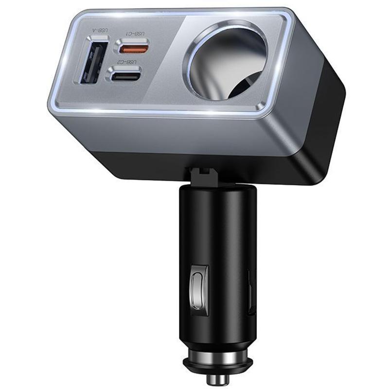 Автомобільний зарядний пристрій Hoco Z65A Smart cigarette lighter PD45W (1USB-A/2C) - Зображення 3