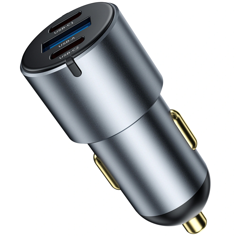 Автомобільний зарядний пристрій WIWU CC032 Nano Pro PD60W+QC3.0 (1USB-A/2C) - Зображення 3