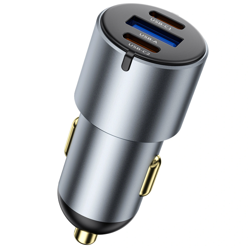 Автомобільний зарядний пристрій WIWU CC032 Nano Pro PD60W+QC3.0 (1USB-A/2C) - Зображення 4