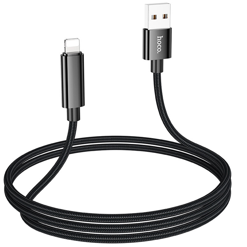 Дата кабель Hoco U125 Benefit 2.4A USB to Lightning with display (1.2m) - Зображення 4