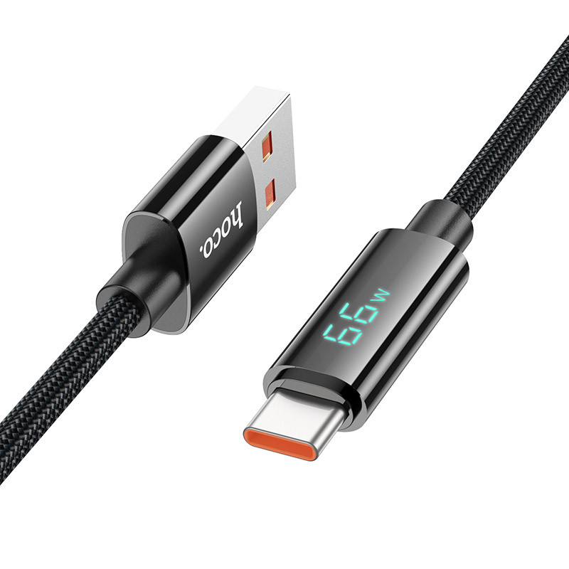 Дата кабель Hoco U125 Benefit 5A USB to Type-C with display (1.2m) - Зображення 2