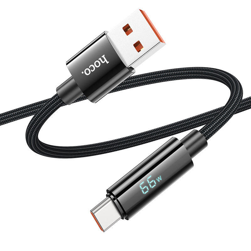 Дата кабель Hoco U125 Benefit 5A USB to Type-C with display (1.2m) - Зображення 3