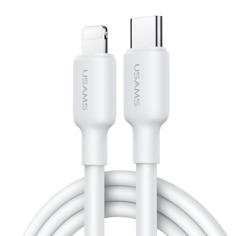Мережевий зарядний пристрій Usams US-CC186 PD30W (1USB-C) + кабель Type-C to Lightning - Зображення 3
