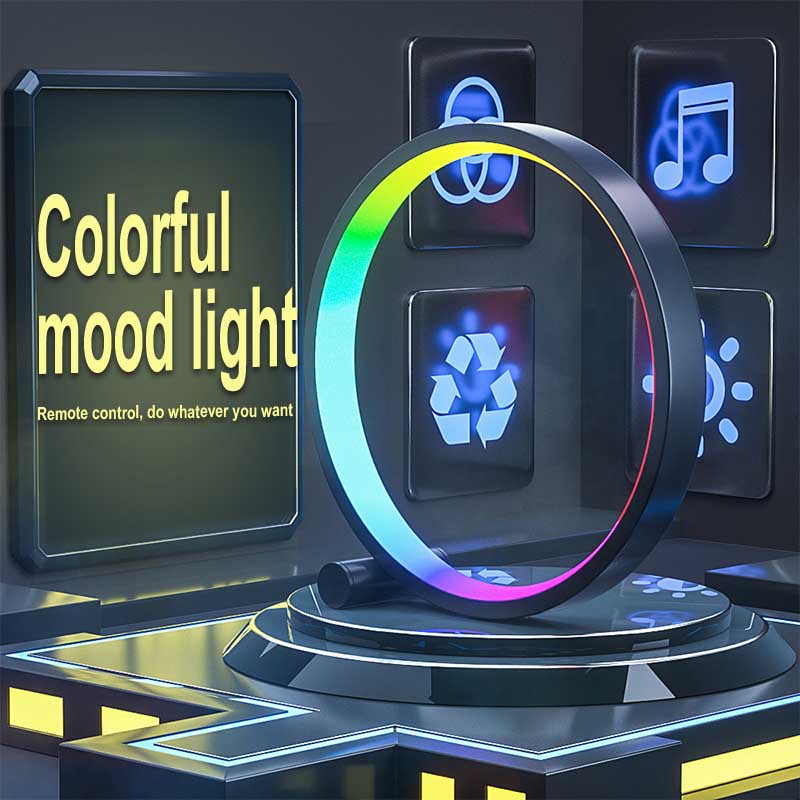 Настільна LED лампа RGB Intelligent circular atmosphere light Bluetooth USB with app - Зображення 2