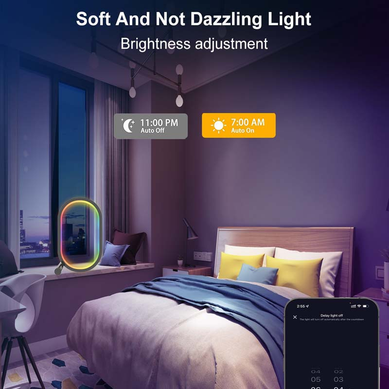 Настільна LED лампа RGB Smart desk oval lamp Bluetooth USB with app - Зображення 3