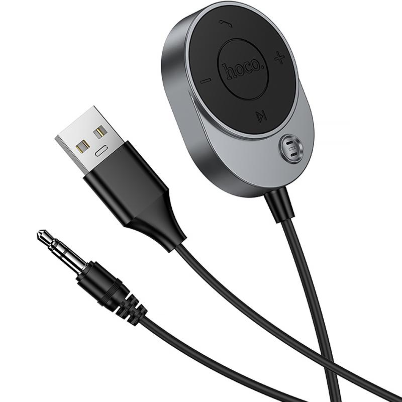Bluetooth аудіо ресивер Hoco E150 Path (AUX 3.5mm+USB-A) - Зображення 3