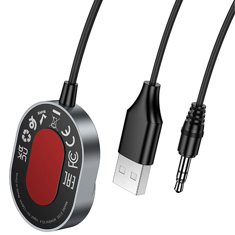 Bluetooth аудіо ресивер Hoco E150 Path (AUX 3.5mm+USB-A) - Зображення 4