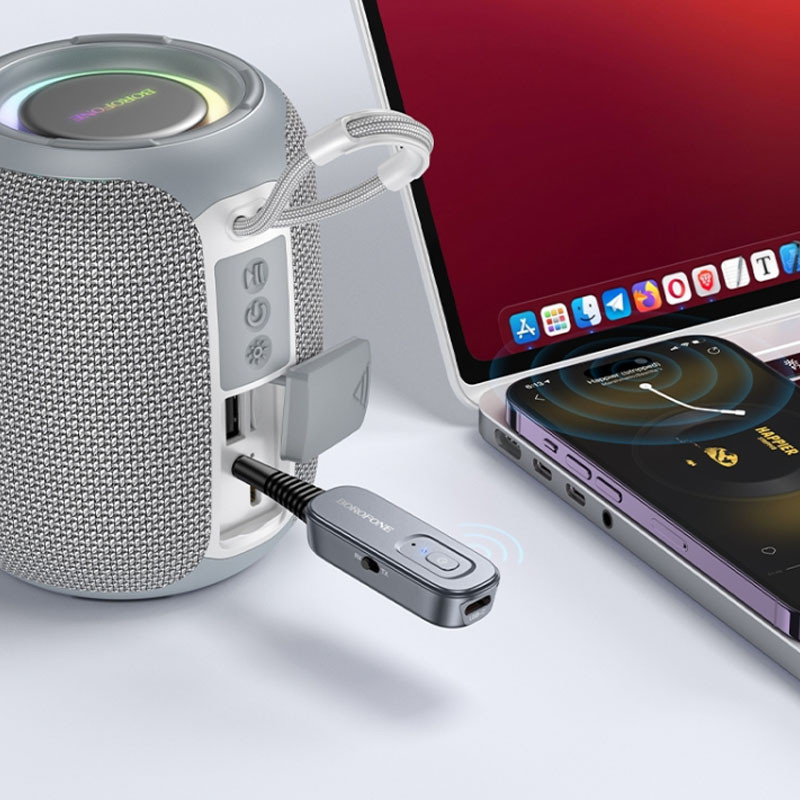 Bluetooth аудіо ресивер/трансмітер Borofone BC51 Clear way (AUX 3.5mm) - Зображення 5