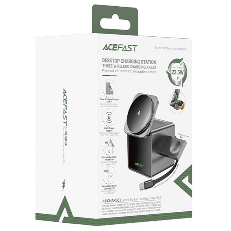 Бездротовий зарядний пристрій Acefast E34 desktop 3in1 15W - Зображення 2