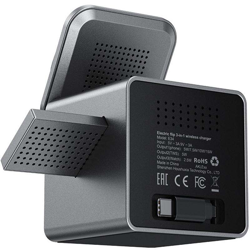 Бездротовий зарядний пристрій Acefast E34 desktop 3in1 15W - Зображення 6