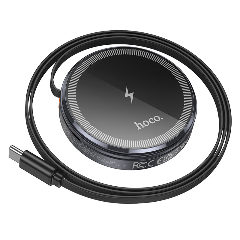 Бездротовий зарядний пристрій Hoco CQ18 Flash 2in1 Magnetic + iWatch (with retractable cable Type-C) - Зображення 4
