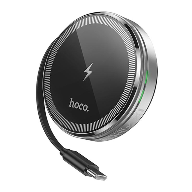 Бездротовий зарядний пристрій Hoco CQ18 Flash 2in1 Magnetic + iWatch (with retractable cable Type-C) - Зображення 4