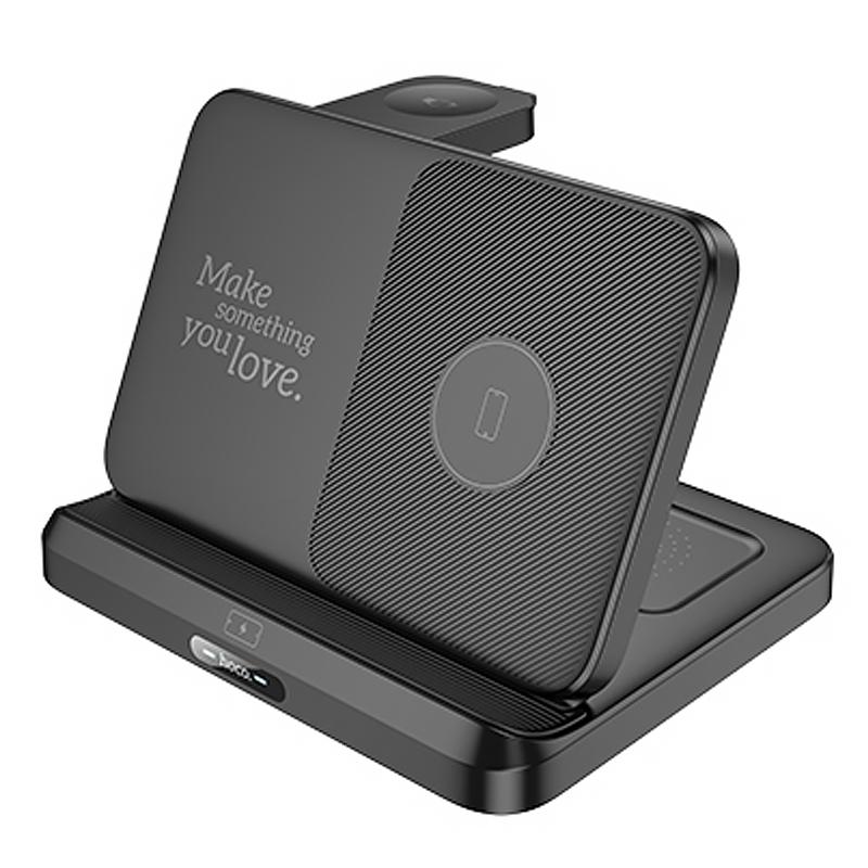 Бездротовий зарядний пристрій Hoco CQ7 Fold Charge 3-in-1