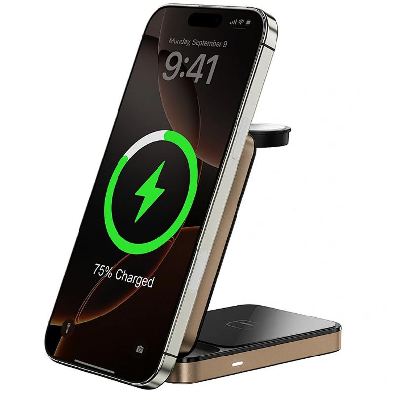 Бездротовий зарядний пристрій WIWU Wi-W038 Triple 3 in 1 wireless charger - Зображення 4