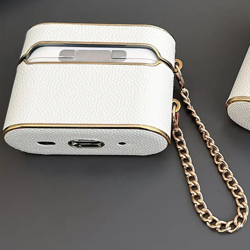 Шкіряний футляр Suitcase для навушників AirPods 3 - Зображення 4
