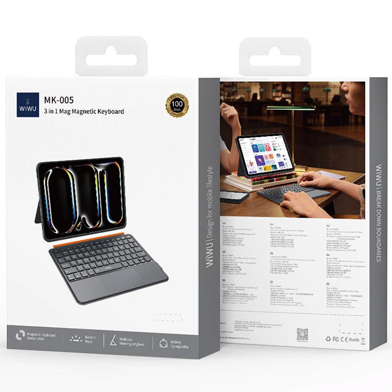 Клавіатура-чохол WIWU MK-005 3 in 1 for iPad 10.2''/10.5'' Bluetooth - Зображення 5