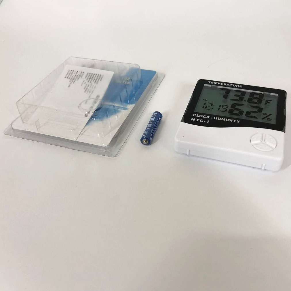 Термогигрометр Generic HTC-1 часы будильник метеостанция, Термометр гигрометр в любом месте - Зображення 9