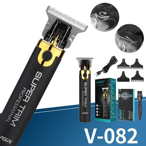 Машинка для стрижки VGR V-082 бездротова акумуляторна + 3 насадки триммер для волосся - Зображення 3